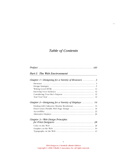 Table of Contents
