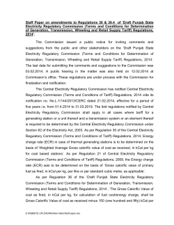 Staff Paper - Punjab State Electricity Regulatory Commission