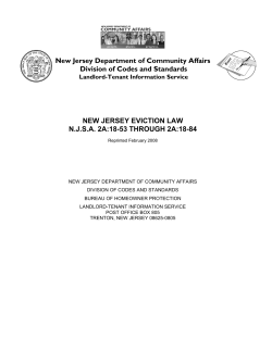 New Jersey Eviction Law
