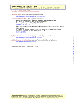 Andrew Jackson and Eberhard E. Fetz