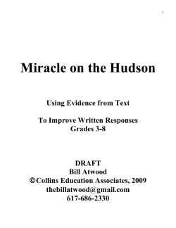 Miracle on the Hudson - Collins Education Associates