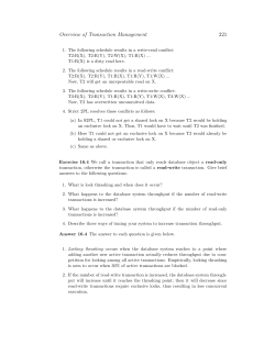 Overview of Transaction Management 221