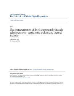 The characterization of dried aluminum hydroxide gel suspensions