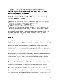 A sediment-based reconstruction of Caribbean effective precipitation