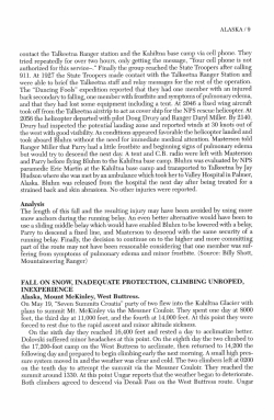 FALL ON SNOW, INADEQUATE PROTECTION, CLIMBING