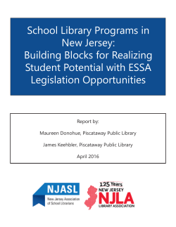 School Library Programs in New Jersey: Building Blocks for