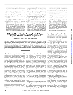 Effect of Low Glacial Atmospheric CO on Tropical