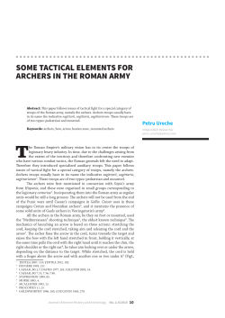 some tactical elements for archers in the roman army
