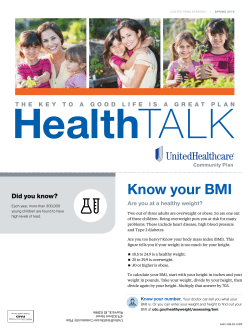 Know your BMI - UHCCommunityPlan.com