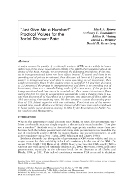 "Just give me a number!" Practical values for the social discount rate