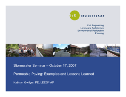 Examples and Lessons Learned