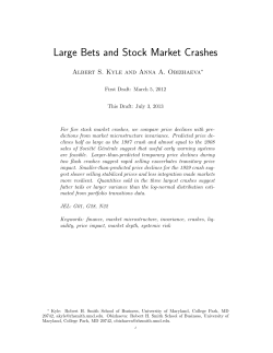 Large Bets and Stock Market Crashes