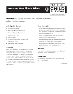 Investing Your Money Wisely