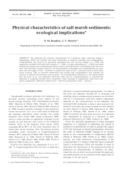 Physical characteristics of salt marsh sediments: ecological