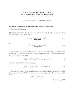 ON THE SIZE OF K-FOLD SUM AND PRODUCT SETS OF