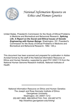 Splicing Life: The Social and Ethical Issues of Genetic Engineering