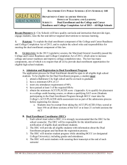 function type - Baltimore City Public Schools