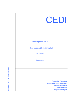 How persistent is social capital?