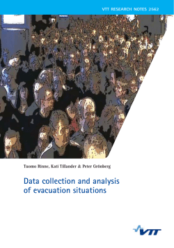Data collection and analysis of evacuation situations