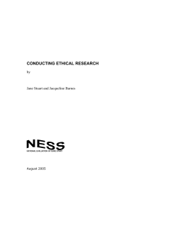 Conducting Ethical Research. - National Evaluation of Sure Start