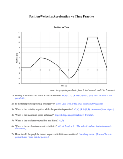 Position/Velocity/Acceleration vs Time Practice