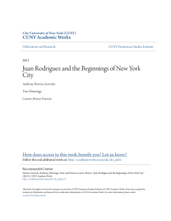 Juan Rodriguez and the Beginnings of New York City