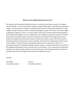 College Planning Guide - Cooperstown Central School
