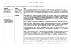 La Vuelta al Cole (Back to School) 1. This is me