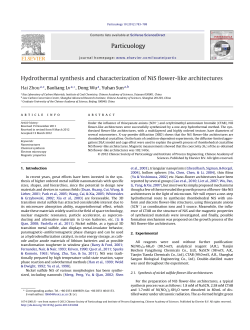 Hydrothermal synthesis and characterization of NiS flower
