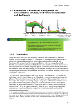 2.3 Component 3: Landscape management for environmental