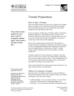 Tornado Preparedness - The Disaster Handbook