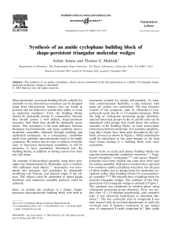 Synthesis of an amide cyclophane building block of shape