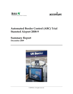 Automated Border Control (ABC) Trial Stansted Airport 2008