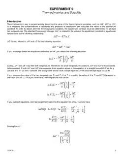 experiment 9 - URI Chemistry