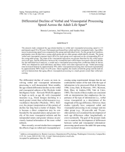 Differential Decline of Verbal and Visuospatial
