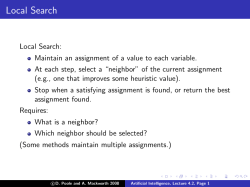 Stochastic Local Search