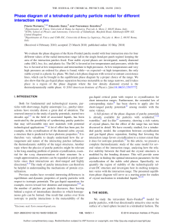 Phase diagram of a tetrahedral patchy particle model for