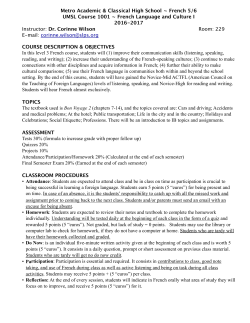 French 5/6 Course 2016