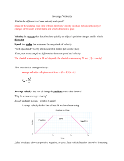 Average Velocity
