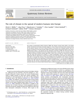 The role of climate in the spread of modern humans into Europe