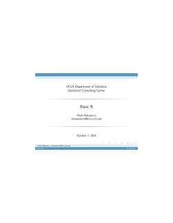 Basic R - UCLA Statistical Consulting Center