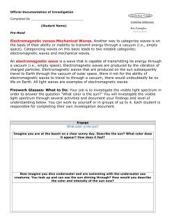 Electromagnetic versus Mechanical Waves. Another way to