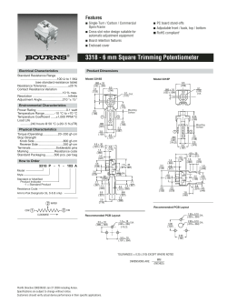 3318 - 6 mm Square Trimming Potentiometer