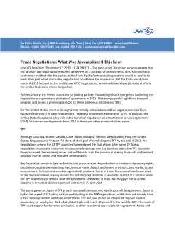 Trade Negotiations: What Was Accomplished This Year