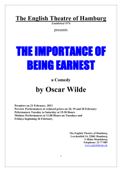 Dear English Teacher - The English Theatre Of Hamburg