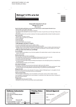 Metrogel&reg; 0.75% w/w Gel