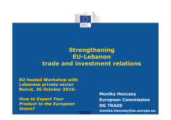 EU-Lebanon Trade Relations - EEAS