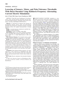 - Archives of Physical Medicine and Rehabilitation