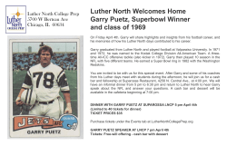 Luther North Welcomes Home Garry Puetz, Superbowl Winner and