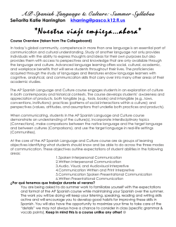 AP Spanish - JW Mitchell High School